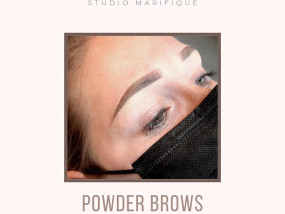 Browstyling Powder Brows Browmapping Studio Marifique voor en na permanente makeup