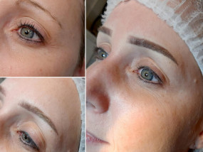 Browstyling Powder Brows Browmapping Studio Marifique voor en na permanente makeup 