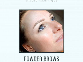 Browstyling Powder Brows Browmapping Studio Marifique voor en na permanente makeup