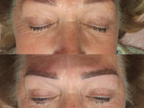  tinted Hybrid Brow lamination Brow shaping wenkbrauwen permanente makeup browmapping powder brow powderbrows 